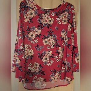 Elle Floral Blouse - Pink and Purple